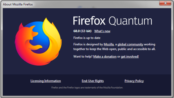 Mozilla phát hành Firefox 68