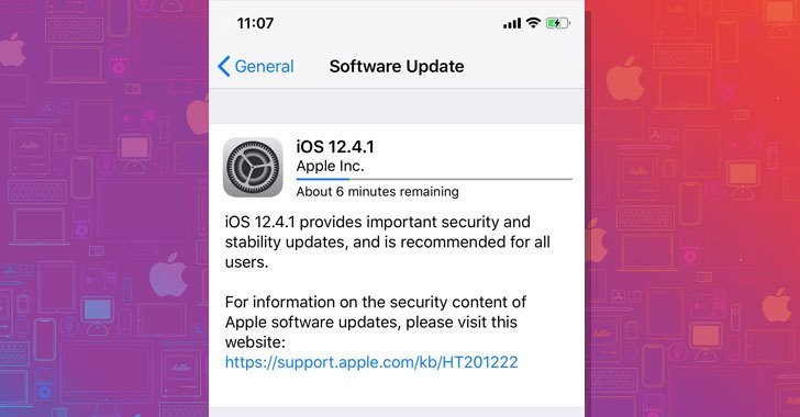 Apple cập nhật iOS 12.4,1